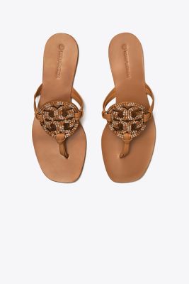 tory burch miller square toe crystal sandal