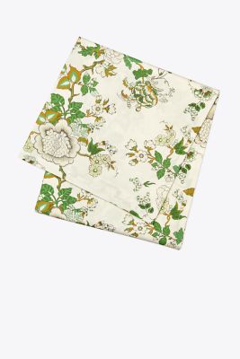 Tory Burch Happy Times Bouquet Oblong Tablecloth, 70" X 126" In Moss Green