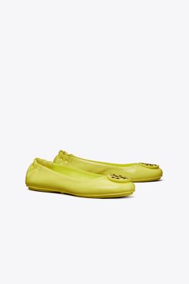 Tory Burch Minnie Travel Ballet Flat In Blazing Yellow