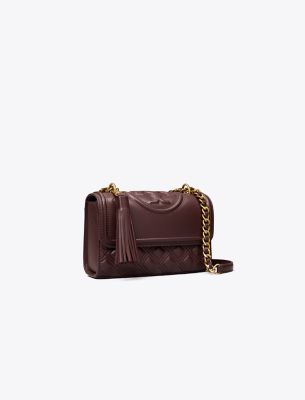 Shop Tory Burch Small Fleming Convertible Shoulder Bag In Albarossa