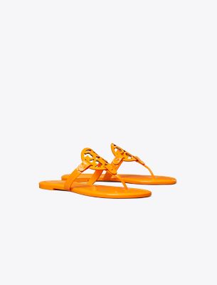 Tory Burch Miller Patent Sandal In Orange Citrus