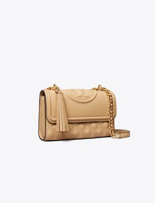 Tory Burch Fleming Convertible Shoulder Bag In Desert Dune