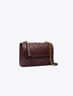 Shop Tory Burch Fleming Convertible Shoulder Bag In Albarossa