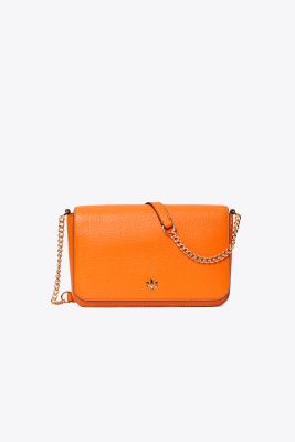 Tory Burch Carter Adjustable Shoulder Bag In Orange Juice