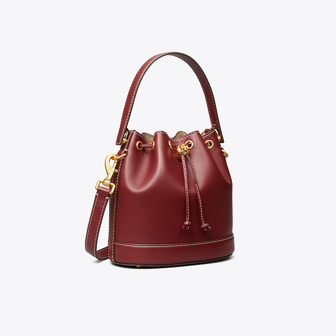 Tory Burch Exclusive: Leather Bucket Bag In Huckleberry