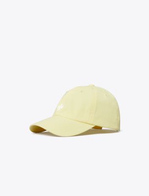 Tory Sport Tory Burch Logo Cap In Butter Yellow