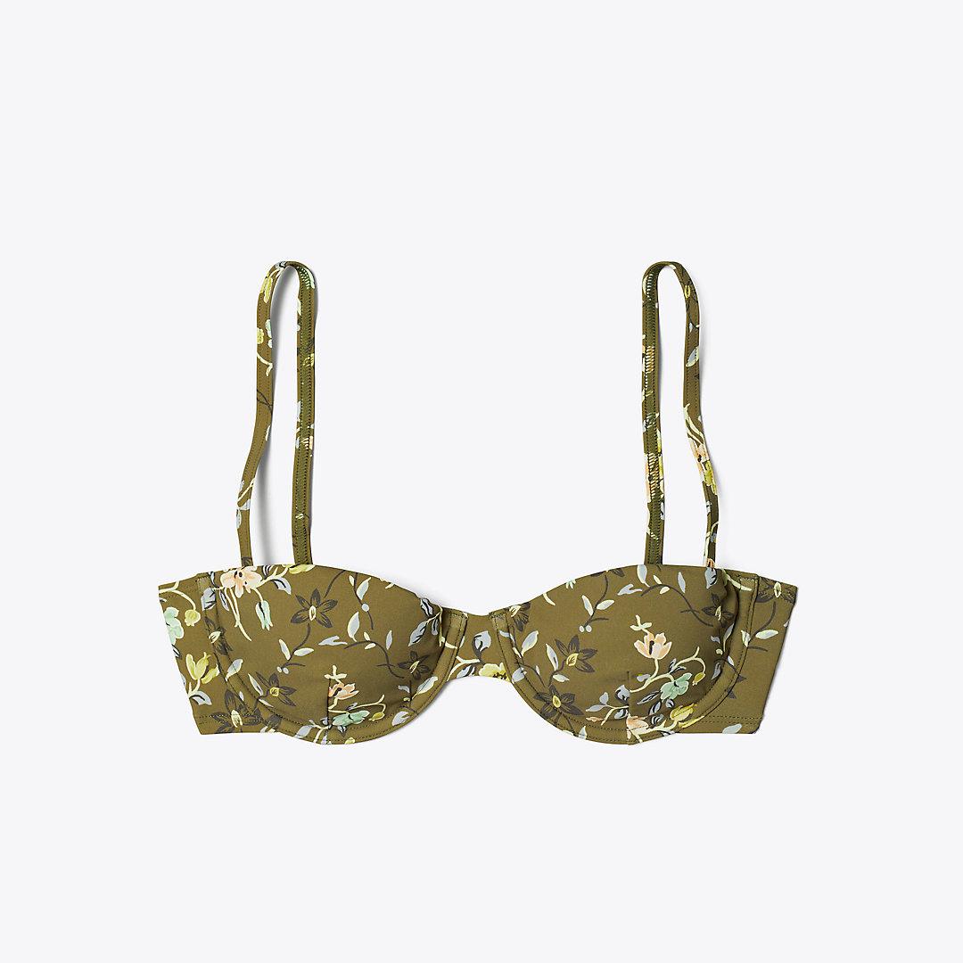Tory Burch Printed Underwire Bikini Top In Wall Floral