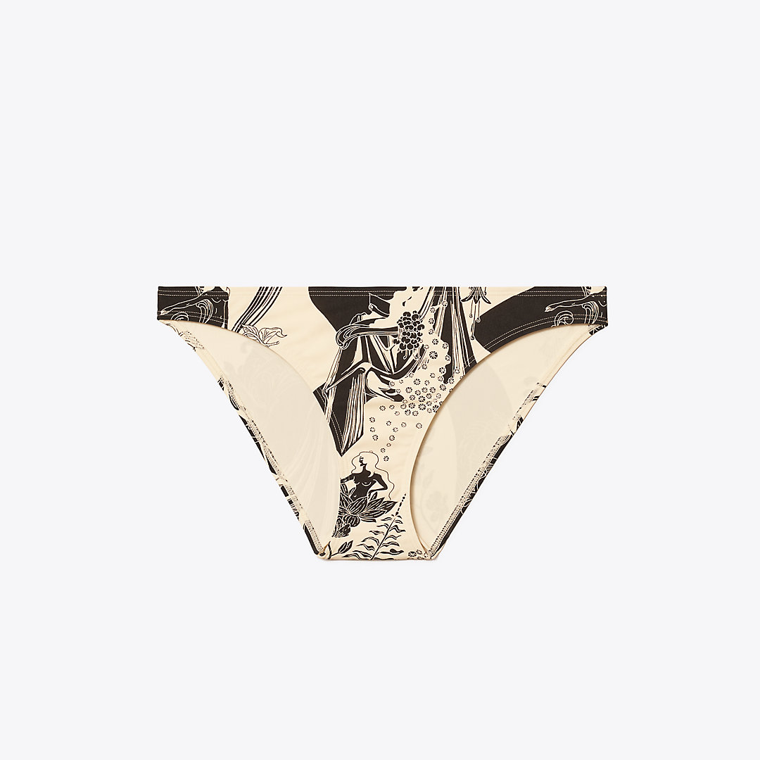 Tory Burch Printed Bikini Bottom In Neutrals