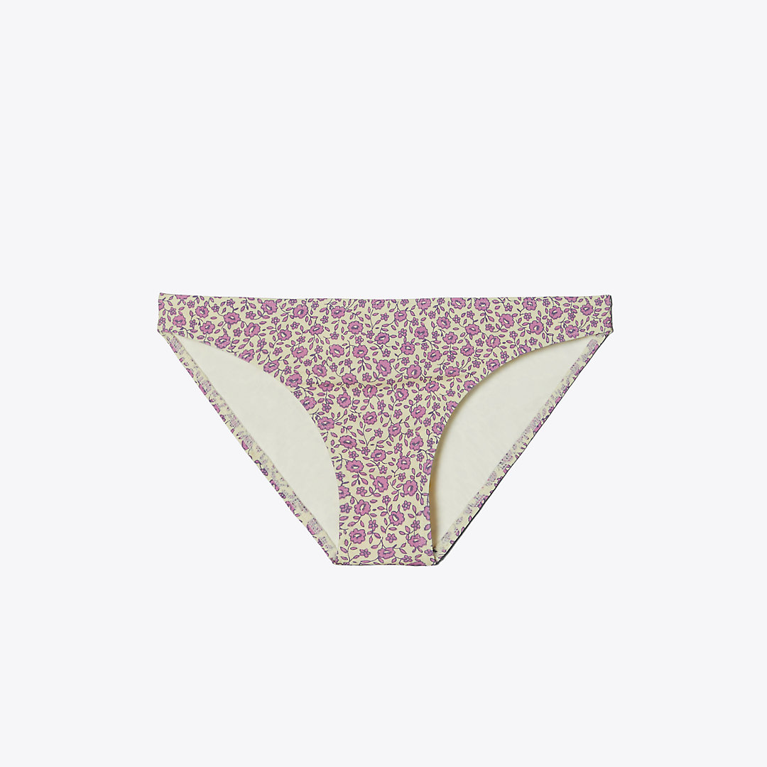 Tory Burch Printed Bikini Bottom In Pink Tonal Ditsy
