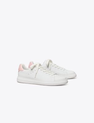 Tory Burch Howell Court Sneaker In Titanium White/petunia