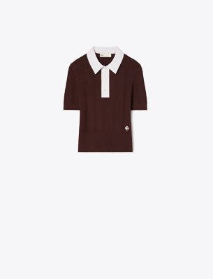 Tory Burch Cotton Pointelle Polo