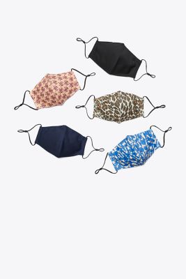 Tory Burch Printed Face Mask, Set Of 5-pack In Multi