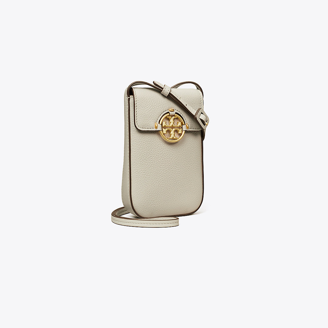 Tory Burch Miller Phone Crossbody In Feather Gray
