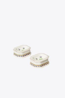 Tory Burch Salt Cellar, Set Of 2 In Ivory