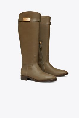 Tory Burch T Hardware Riding Boot In Olive ModeSens