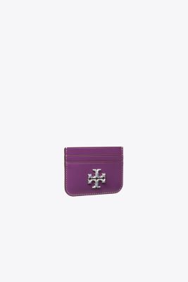 Tory Burch Eleanor Card Case In Wild Thistle