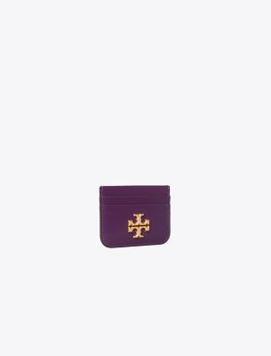 Tory Burch Eleanor Card Case In Grape Drop