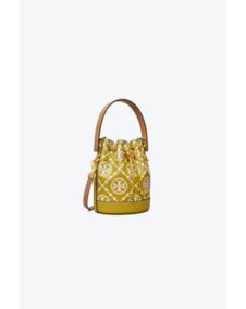 T Monogram Embossed Mini Bucket Bag 