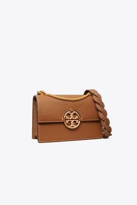 Tory Burch Small Miller Shoulder Bag In Brown