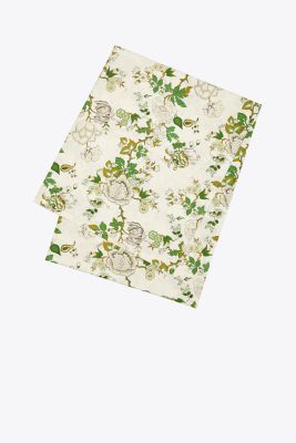 Tory Burch Happy Times Bouquet Square Tablecloth, 90" In Moss Green