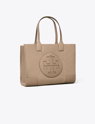 Tory Burch Small Ella Tote Bag In Gray Heron