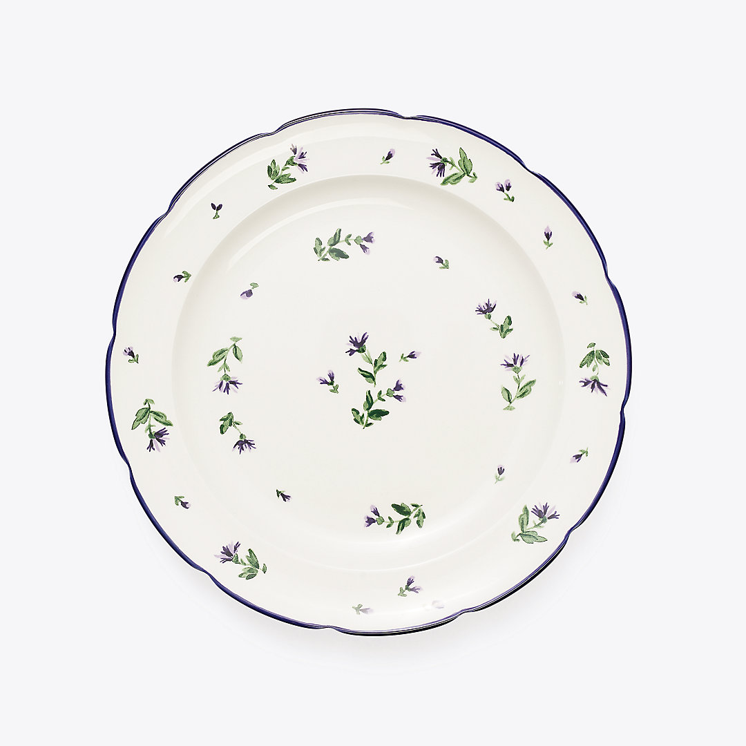 Tory Burch Jolie Fleur Salad Plate, Set Of 4 In New Ivory