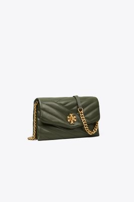 Tory Burch Kira Chevron Chain Wallet In Sycamore