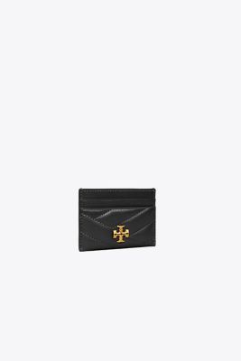 Tory Burch Kira Chevron Card Case In Black