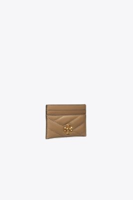 Tory Burch Kira Chevron Card Case In Sandpiper