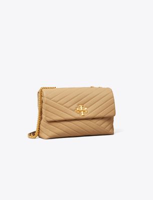 Tory Burch Kira Chevron Convertible Shoulder Bag In Desert Dune