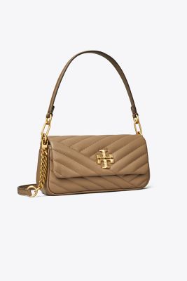 Tory Burch Small Kira Chevron Flap Shoulder Bag In Sandpiper