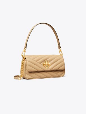 Tory Burch Small Kira Chevron Flap Shoulder Bag In Desert Dune