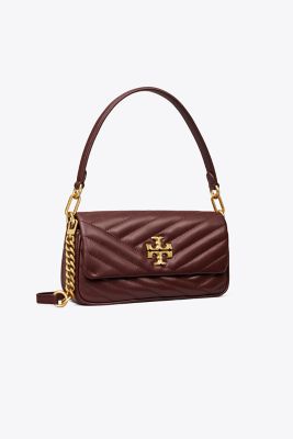 Tory Burch Small Kira Chevron Flap Shoulder Bag In Burgundy