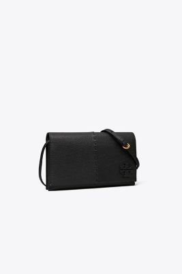 Tory Burch Mcgraw Wallet Crossbody In Black