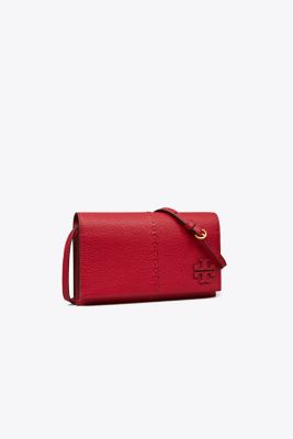 Tory Burch Mcgraw Wallet Crossbody In Tory Red