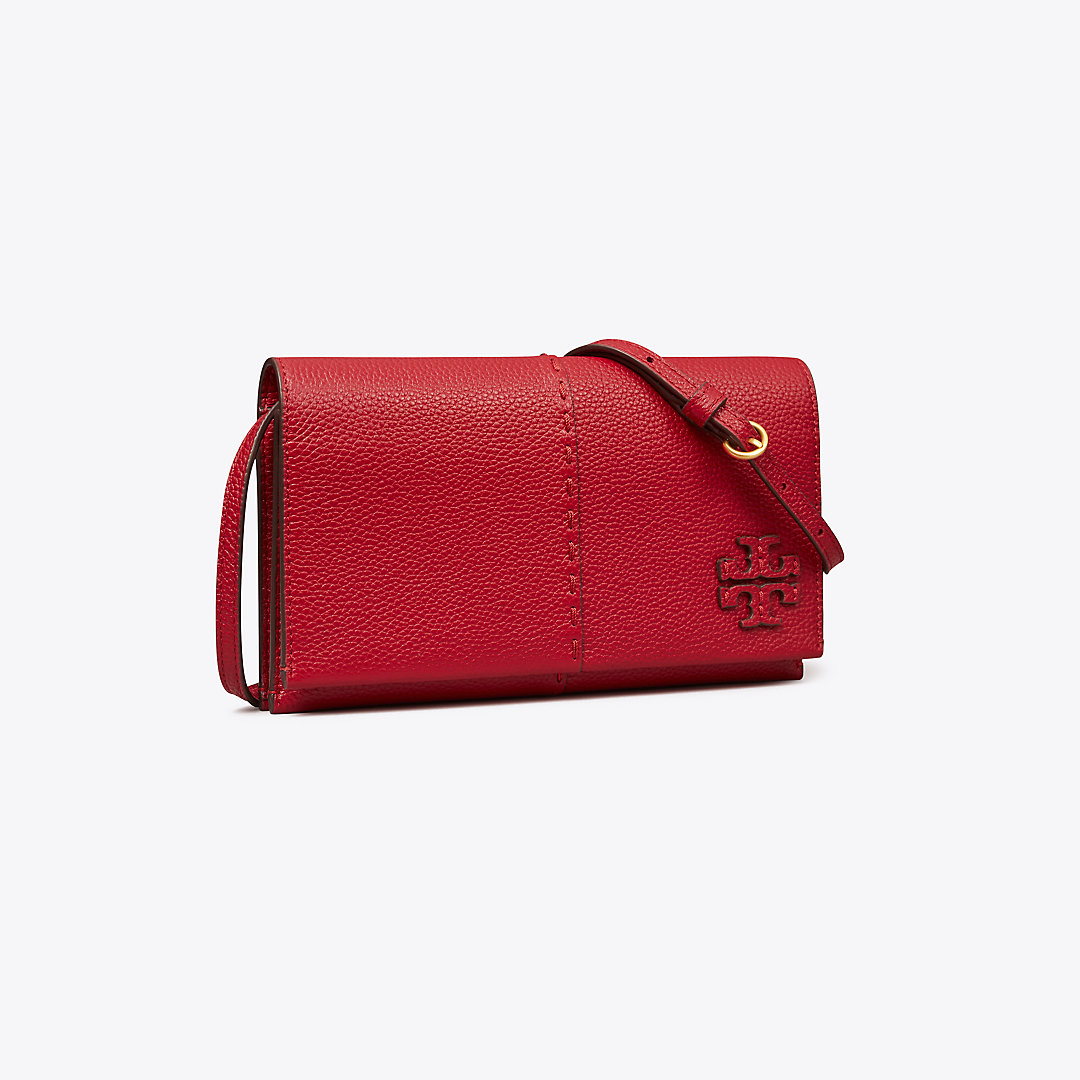Tory Burch Mcgraw Wallet Crossbody In Tory Red