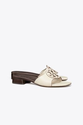 Tory Burch Bombé Miller Slide, Extended Width In White