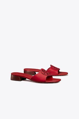 Tory Burch Bombé Miller Slide, Extended Width In Red