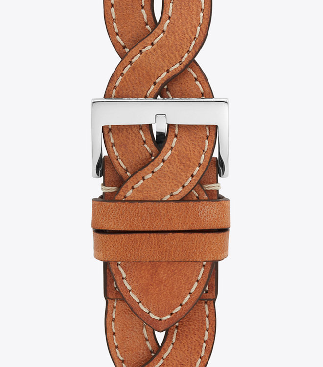Tory Burch Braided Band For Apple Watch®, Camello Leather, 38 Mm 