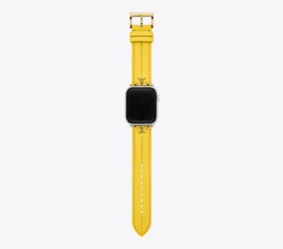 Tory Burch Kira Band For Apple Watch®, Yellow Leather | ModeSens