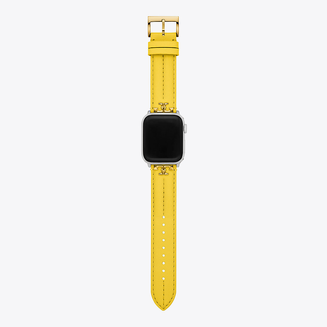 Tory Burch Kira Band For Apple Watch®, Yellow Leather | ModeSens