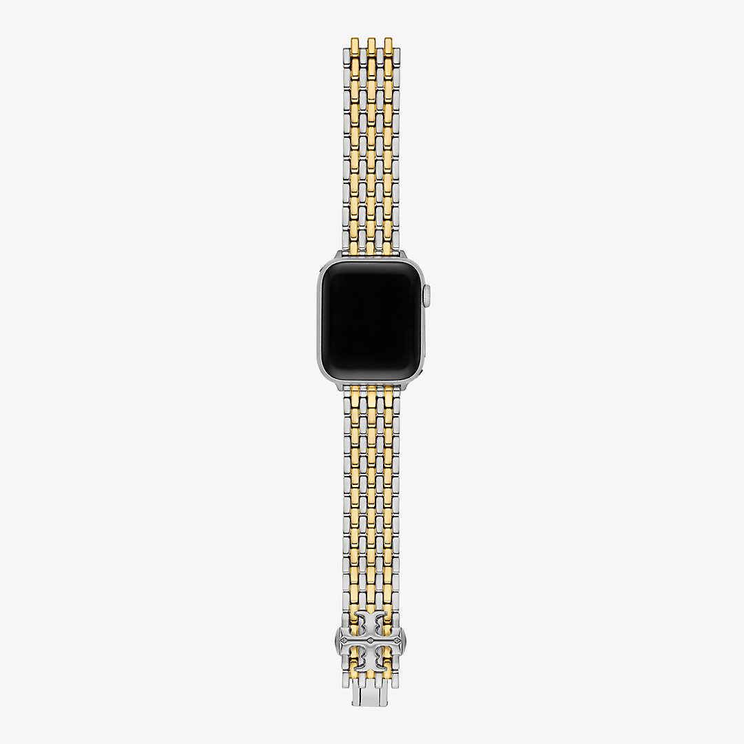 Tory Burch Eleanor Band For Apple Watch®, Two-tone Stainless Steel In 2 Tone