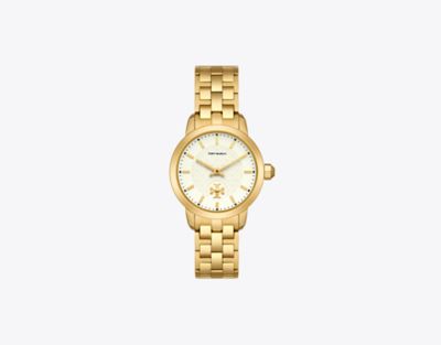Tory Burch Tory Watch, Gold-tone Stainless Steel In Ivory/gold