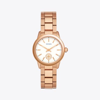 COLLINS WATCH, ROSE-GOLD TONE/IVORY, 33 MM