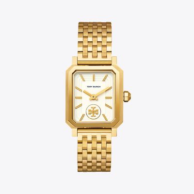 ROBINSON WATCH, GOLD-TONE/CREAM, 27 x 29 MM