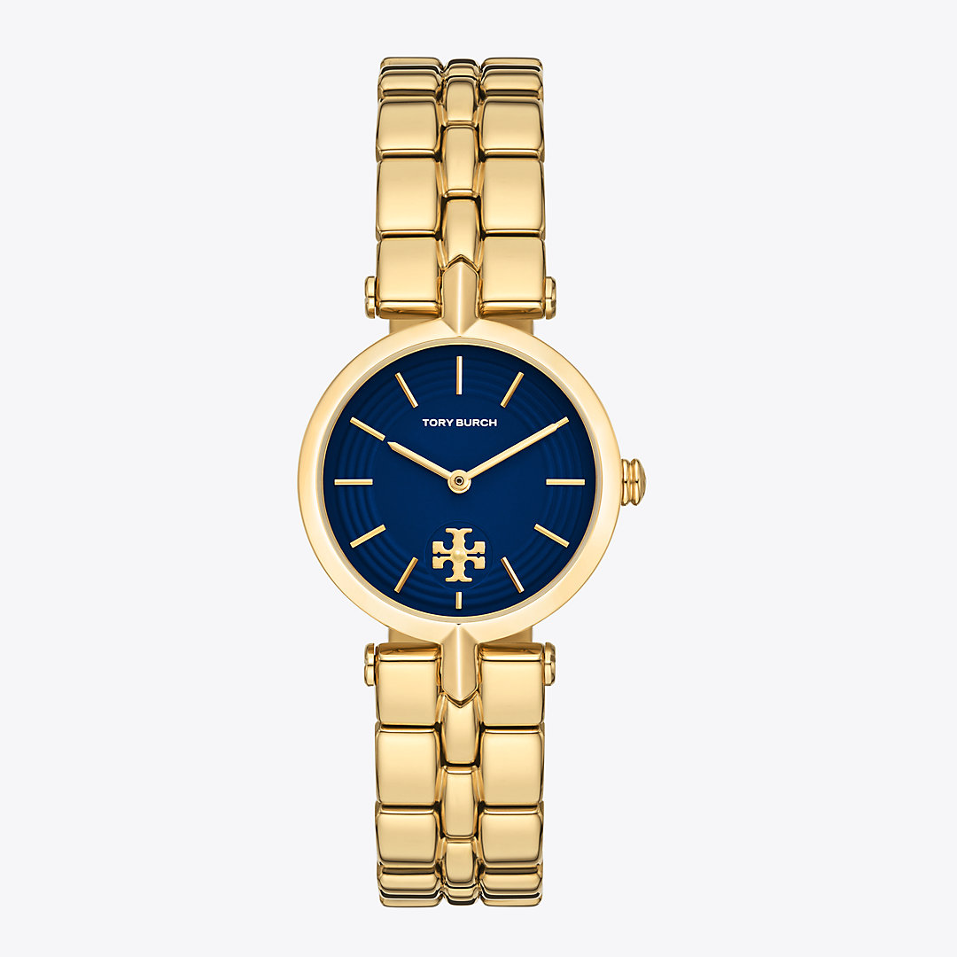Tory Burch Women's Kira Gold-tone Stainless Steel Bracelet Watch 30mm