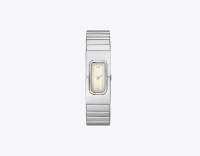 Tory Burch T Watch In Ivory/silver