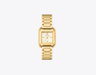 Tory Burch Kira Watch In Ivory/gold