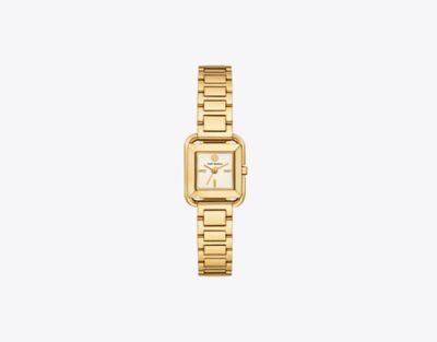 Tory Burch Mini Kira Watch In Ivory/gold