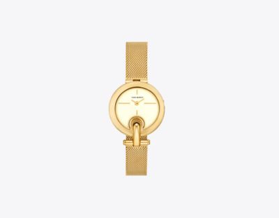 Tory Burch Small Pierced Watch In Gold